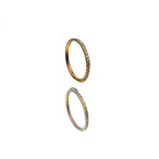16G CZ Titanium Clicker Nose Ring - 16G CZ Titanium Clicker Nose Ring - Gold / 8mm by CRUXJEWELRY
