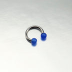 Acrylic Glow Ball Septum Ring - Acrylic Glow Ball Septum Ring - Deep Blue / 8mm by CRUXJEWELRY