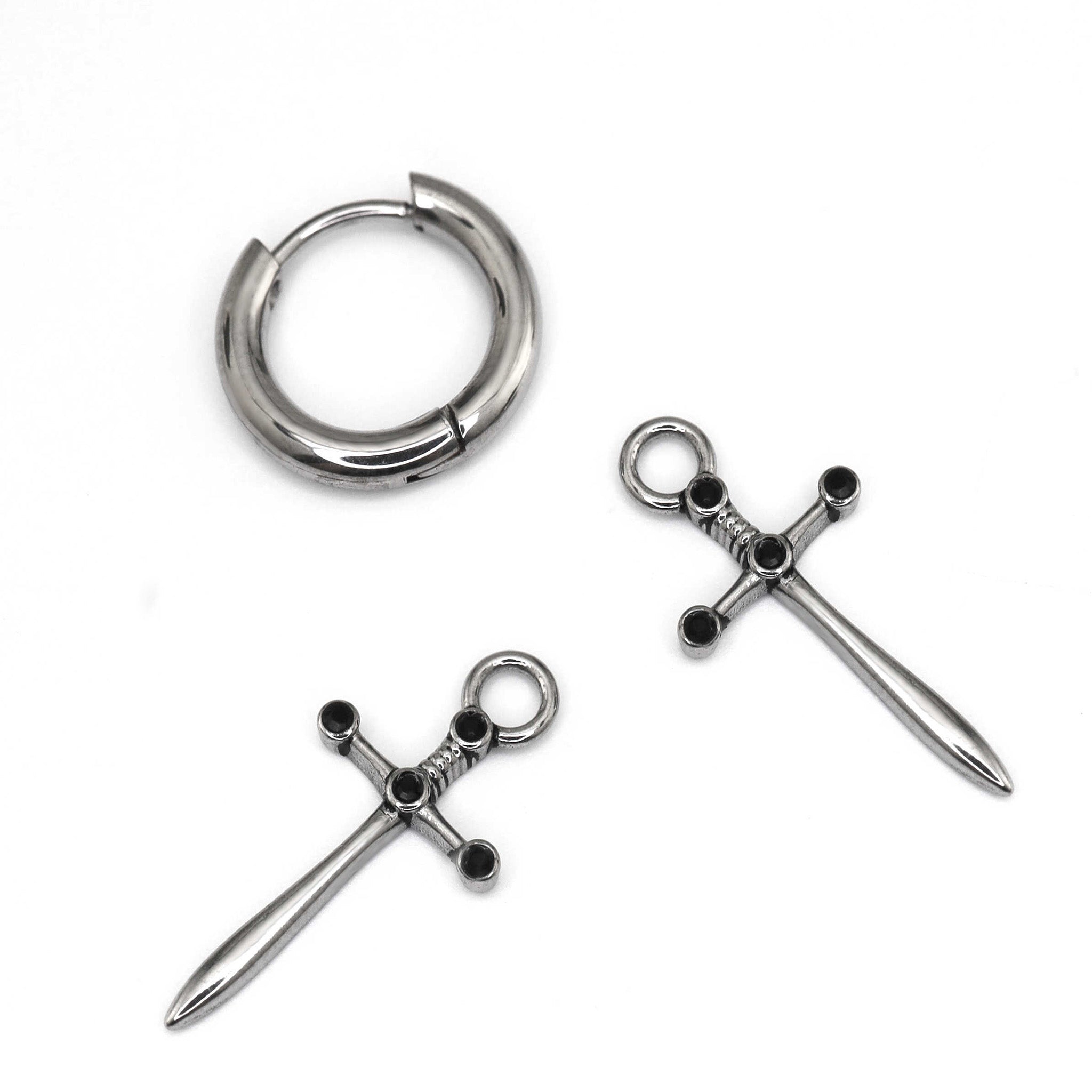 Sliver Dagger Statement stainless steel Earrings - Sliver Dagger Statement stainless steel Earrings - Single by CRUXJEWELRY