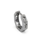 Openwork Hexagon Cross Stainless Steel Earrings - Openwork Hexagon Cross Stainless Steel Earrings - Single by CRUXJEWELRY
