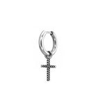 Woven Cross Pendant stainless steel Earrings - Woven Cross Pendant stainless steel Earrings - Single by CRUXJEWELRY