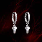 CURX - Cross CZ stainless steel Earrings - CURX - Cross CZ stainless steel Earrings - White / Set by CRUXJEWELRY
