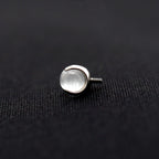 Translucent Cat's Eye Internally Threaded Titanium Studs - Translucent Cat's Eye Internally Threaded Titanium Studs - 6mm by CRUXJEWELRY
