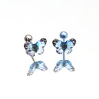 Translucent Gradient Butterfly Titanium Ear Studs - Translucent Gradient Butterfly Titanium Ear Studs - Blue / Set by CRUXJEWELRY