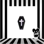 CRUX - MOP Cross Coffin Ear Studs - CRUX - MOP Cross Coffin Ear Studs - Single / 0.8mm/20G by CRUXJEWELRY