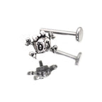 CRUX - Skull Bow Internally Threaded stainless steel Studs - CRUX - Skull Bow Internally Threaded stainless steel Studs - 6mm by CRUXJEWELRY