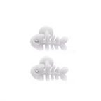 CRUX - White Fishbone Internally Threaded stainless steel Studs - CRUX - White Fishbone Internally Threaded stainless steel Studs - Fishbone / 8mm by CRUXJEWELRY