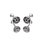 PAIR OF Resin Oil Slick Star stainless steel Ear Studs - PAIR OF Resin Oil Slick Star stainless steel Ear Studs - 0.8mm/20G by CRUXJEWELRY