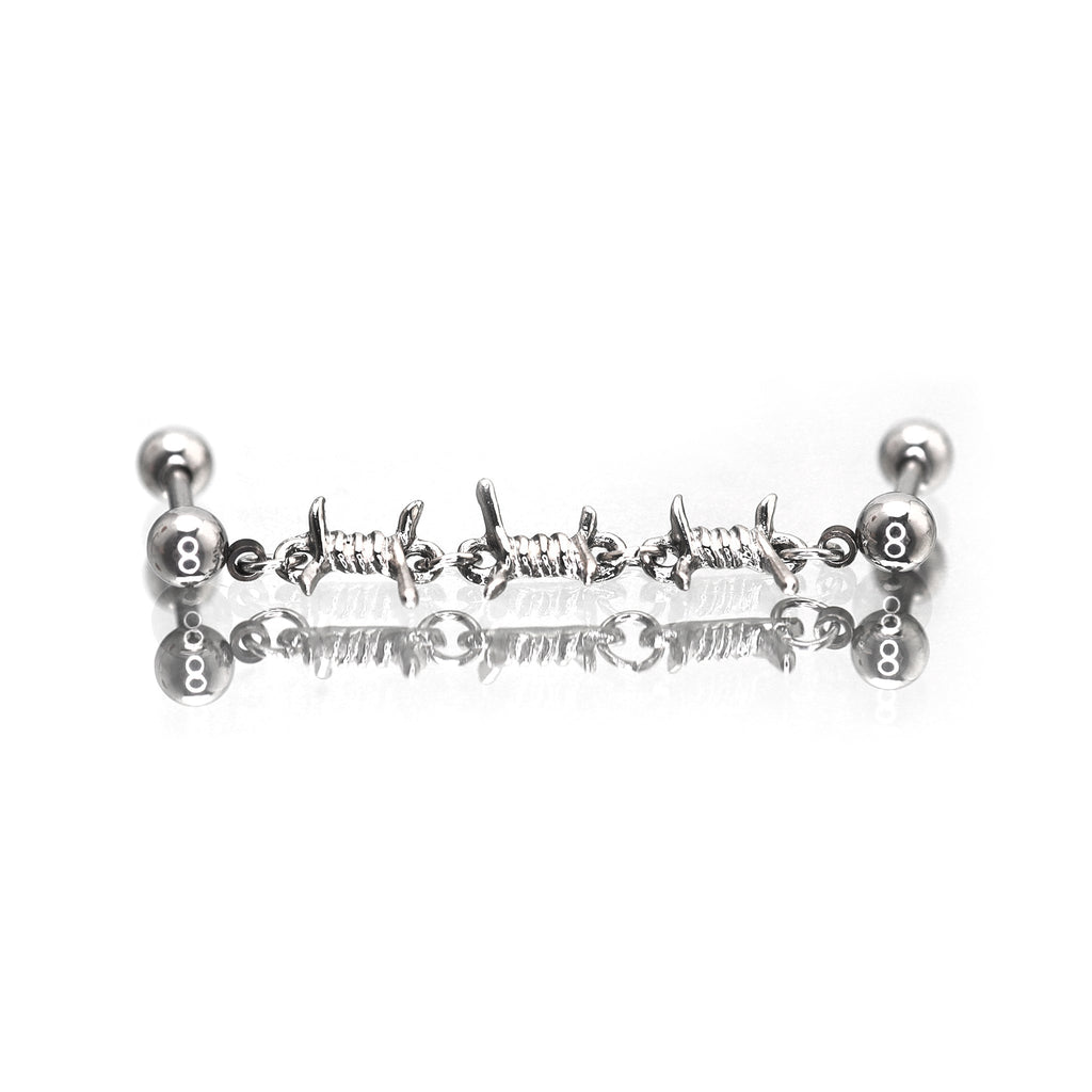 Knotted Bondage Double Hole Stainless Steel Ear Studs - Knotted Bondage Double Hole Stainless Steel Ear Studs - Default Title by CRUXJEWELRY