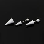 White Enamel Externally Threaded stainless steel Helix Studs - White Enamel Externally Threaded stainless steel Helix Studs - Small by CRUXJEWELRY