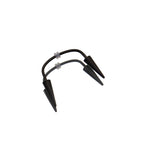 Black & White Fangs Dracula Stainless Steel Canine Spike Barbell - Black & White Fangs Dracula Stainless Steel Canine Spike Barbell - Black by CRUXJEWELRY