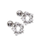 Christmas - Wreath CZ Stainless Steel Earring - Christmas - Wreath CZ Stainless Steel Earring - Default Title by CRUXJEWELRY