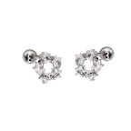 Christmas - Wreath CZ Stainless Steel Earring - Christmas - Wreath CZ Stainless Steel Earring - Default Title by CRUXJEWELRY