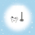Christmas - Bow Internally Threaded Stainless Steel Ear Studs - Christmas - Bow Internally Threaded Stainless Steel Ear Studs - 6mm by CRUXJEWELRY