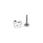 Christmas - Bow Internally Threaded Stainless Steel Ear Studs - Christmas - Bow Internally Threaded Stainless Steel Ear Studs - 6mm by CRUXJEWELRY