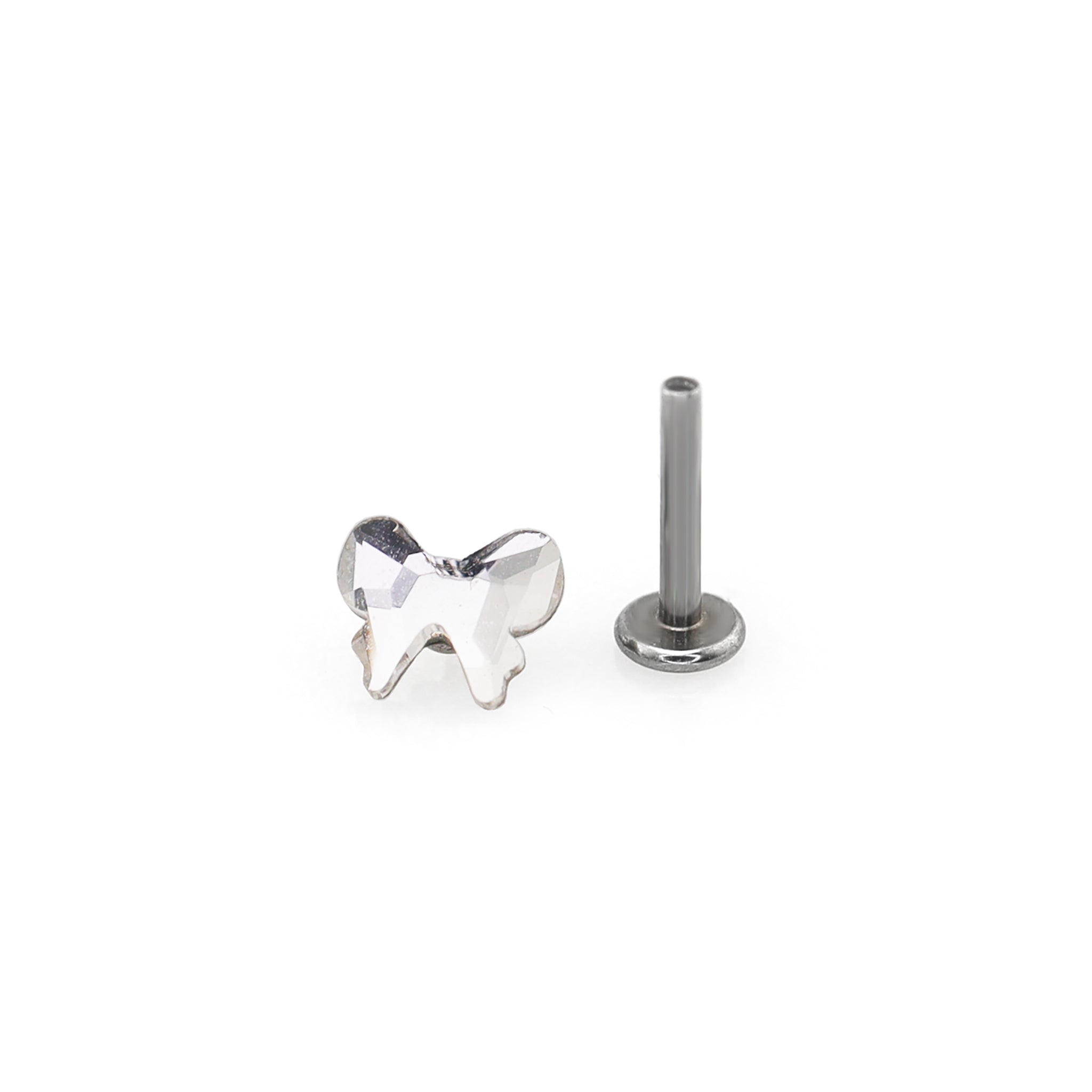 Christmas - Bow Internally Threaded Stainless Steel Ear Studs - Christmas - Bow Internally Threaded Stainless Steel Ear Studs - 6mm by CRUXJEWELRY