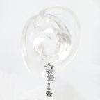 Christmas - PAIR OF Snowflake Pentagram Dangle Stainless Steel Ear Studs - Christmas - PAIR OF Snowflake Pentagram Dangle Stainless Steel Ear Studs - 0.8mm/20G by CRUXJEWELRY