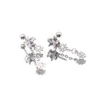 Christmas - PAIR OF Snowflake Pentagram Dangle Stainless Steel Ear Studs - Christmas - PAIR OF Snowflake Pentagram Dangle Stainless Steel Ear Studs - 0.8mm/20G by CRUXJEWELRY
