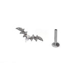 Teardrop Bat CZ Titanium Ear Studs - Teardrop Bat CZ Titanium Ear Studs - Sliver / 5mm by CRUXJEWELRY