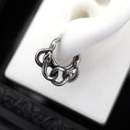 Double Twisted Snake Openwork Stainless steel Earrings - Double Twisted Snake Openwork Stainless steel Earrings - Single by CRUXJEWELRY