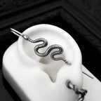 Single Ear Engraved Snake Stainless steel Ear Climber - Single Ear Engraved Snake Stainless steel Ear Climber - Default Title by CRUXJEWELRY