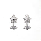 3D Openwork Spider Web CZ Stainless steel Ear Studs - 3D Openwork Spider Web CZ Stainless steel Ear Studs - Set by CRUXJEWELRY