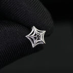 3D Openwork Spider Web CZ Stainless steel Ear Studs - 3D Openwork Spider Web CZ Stainless steel Ear Studs - Single by CRUXJEWELRY