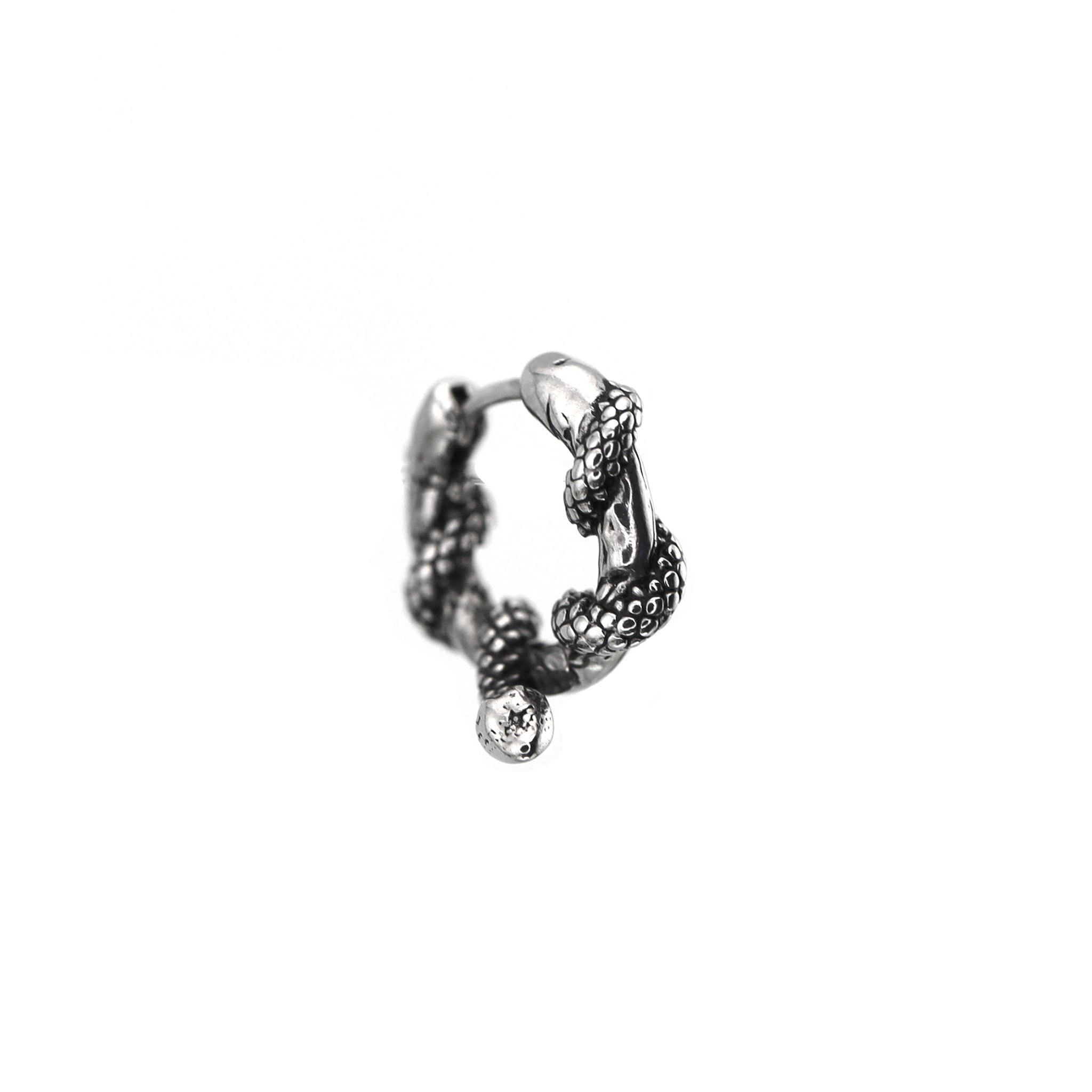 3D Vintage Twisted Serpent Stainless Steel Earrings - 3D Vintage Twisted Serpent Stainless Steel Earrings - Single by CRUXJEWELRY