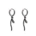 3D Coiled Snake Stainless Steel Earrings - 3D Coiled Snake Stainless Steel Earrings - Set by CRUXJEWELRY