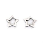 Minimalist Pentagram Straight Pin Stainless Steel Earrings - Minimalist Pentagram Straight Pin Stainless Steel Earrings - Set