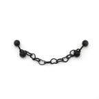 Black Heart Chain Stainless Steel Ear Chain - Black Heart Chain Stainless Steel Ear Chain - Sliver by CRUXJEWELRY