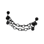 Black Heart Chain Stainless Steel Ear Chain - Black Heart Chain Stainless Steel Ear Chain - Black by CRUXJEWELRY