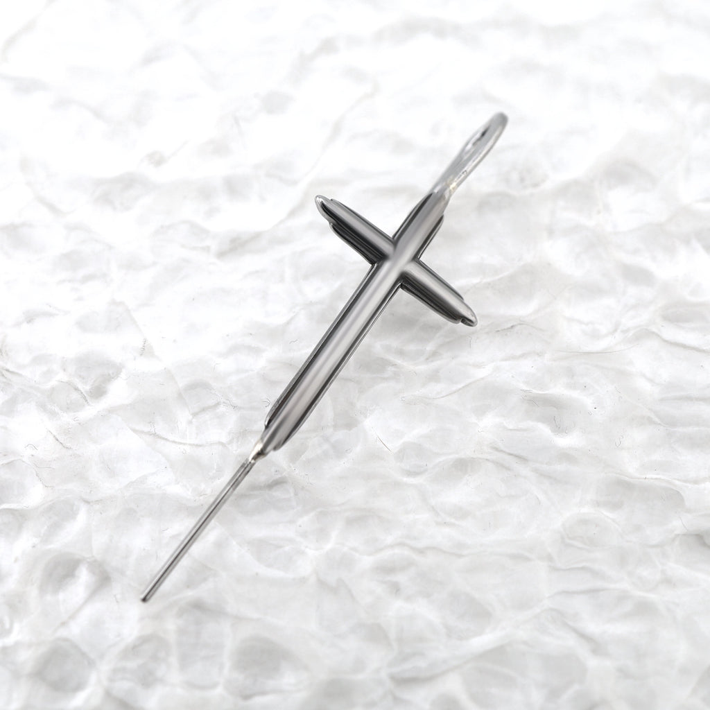 Punk Ear Cross Stainless steel Ear Climber - Punk Ear Cross Stainless steel Ear Climber - Default Title by CRUXJEWELRY
