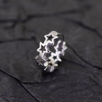 Vintage Openwork Pentagram Stainless Steel Earrings - product overview