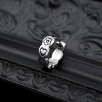 Minimalist Engraved Heart & Flower Stainless Steel Clicker - Minimalist Engraved Heart & Flower Stainless Steel Clicker - Single by CRUXJEWELRY