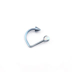 16G Opal Spike Titanium U-Ring - 16G Opal Spike Titanium U-Ring - Pearl White / 8mm by CRUXJEWELRY