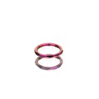 Engraved Wavy Titanium Segment Hoop - Engraved Wavy Titanium Segment Hoop - Pink by CRUXJEWELRY