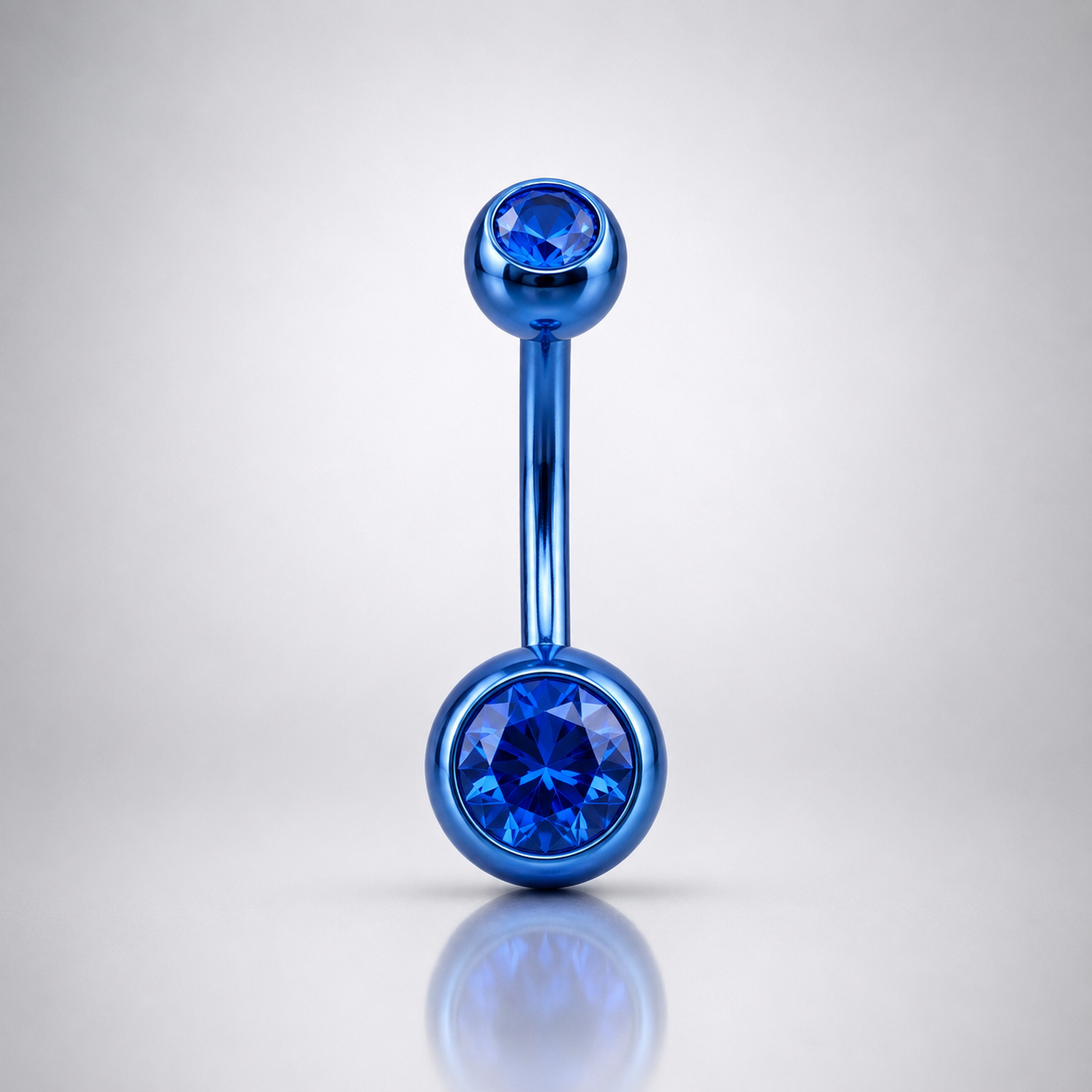 Bauchnabelpiercing aus Titan mit Zirkonia-Kristall 