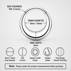Titanium Crescent Septum Clicker