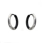 Black & White Contrast Stainless Steel Earrings - Black & White Contrast Stainless Steel Earrings - Single by CRUXJEWELRY
