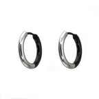 Black & White Contrast Stainless Steel Earrings - Black & White Contrast Stainless Steel Earrings - Set by CRUXJEWELRY