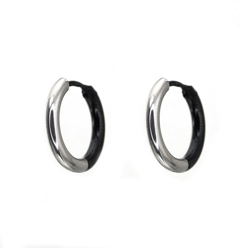 Black & White Contrast Stainless Steel Earrings - product image 2