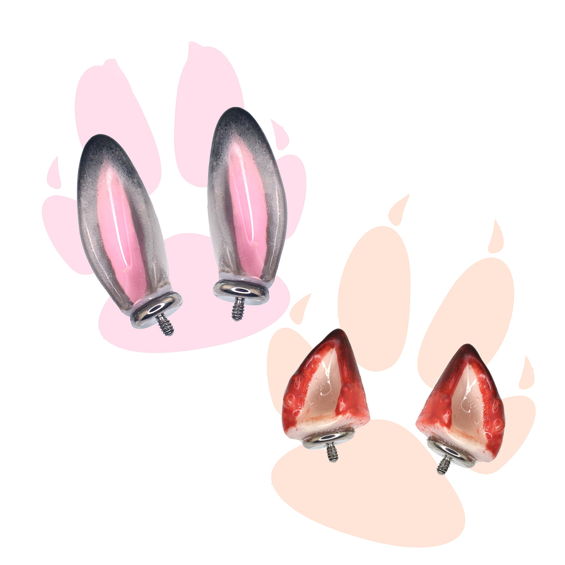 Bunny & Fox Internally Threaded Titanium Helix Couple Earrings - Bunny & Fox Internally Threaded Titanium Helix Couple Earrings - Judy / Default-6mm by CRUXJEWELRY
