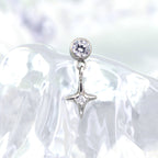 Pendant Star CZ Titanium Internally Threaded Studs - Pendant Star CZ Titanium Internally Threaded Studs - Blue / 6mm by CRUXJEWELRY