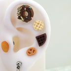 Star Baker - Doughnut Stainless Steel Ear Studs - Star Baker - Doughnut Stainless Steel Ear Studs - Single / 0.8mm/20G by CRUXJEWELRY