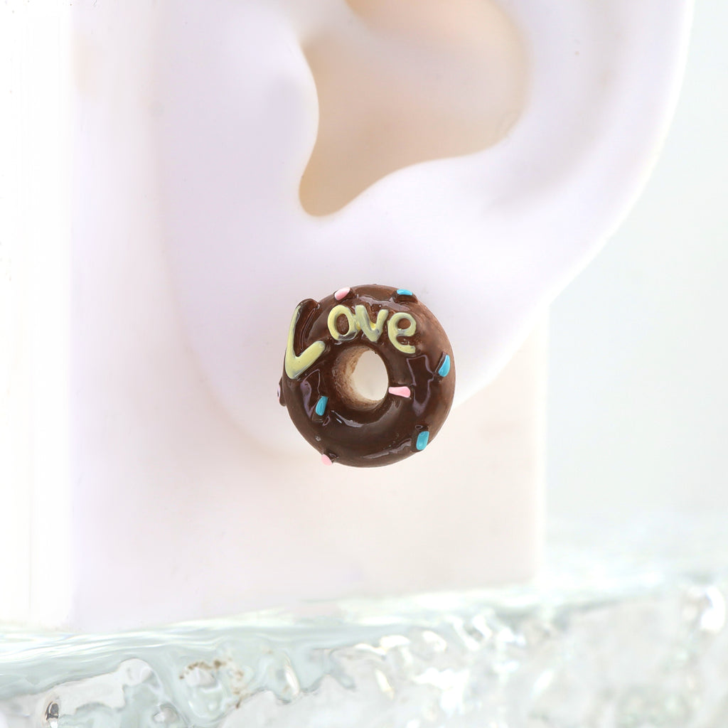 Star Baker - Doughnut Stainless Steel Ear Studs - Star Baker - Doughnut Stainless Steel Ear Studs - Single / 0.8mm/20G by CRUXJEWELRY