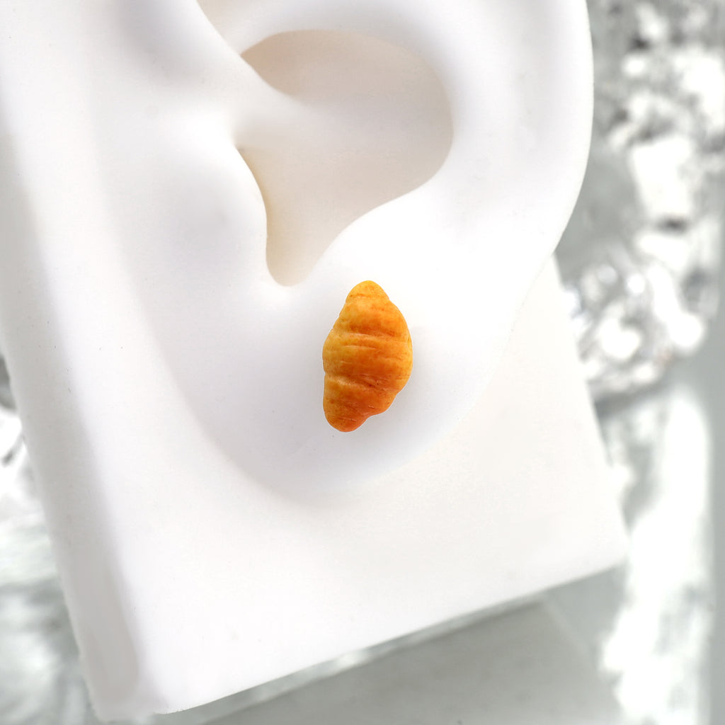 Star Baker - Cute Croissant Stainless Steel Ear Studs - Star Baker - Cute Croissant Stainless Steel Ear Studs - Single / 0.8mm/20G by CRUXJEWELRY