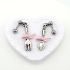 Star Baker- Cute Spoon & Fork stainless steel Earring - Star Baker- Cute Spoon & Fork stainless steel Earring - Spoon / 0.8mm-20G by CRUXJEWELRY