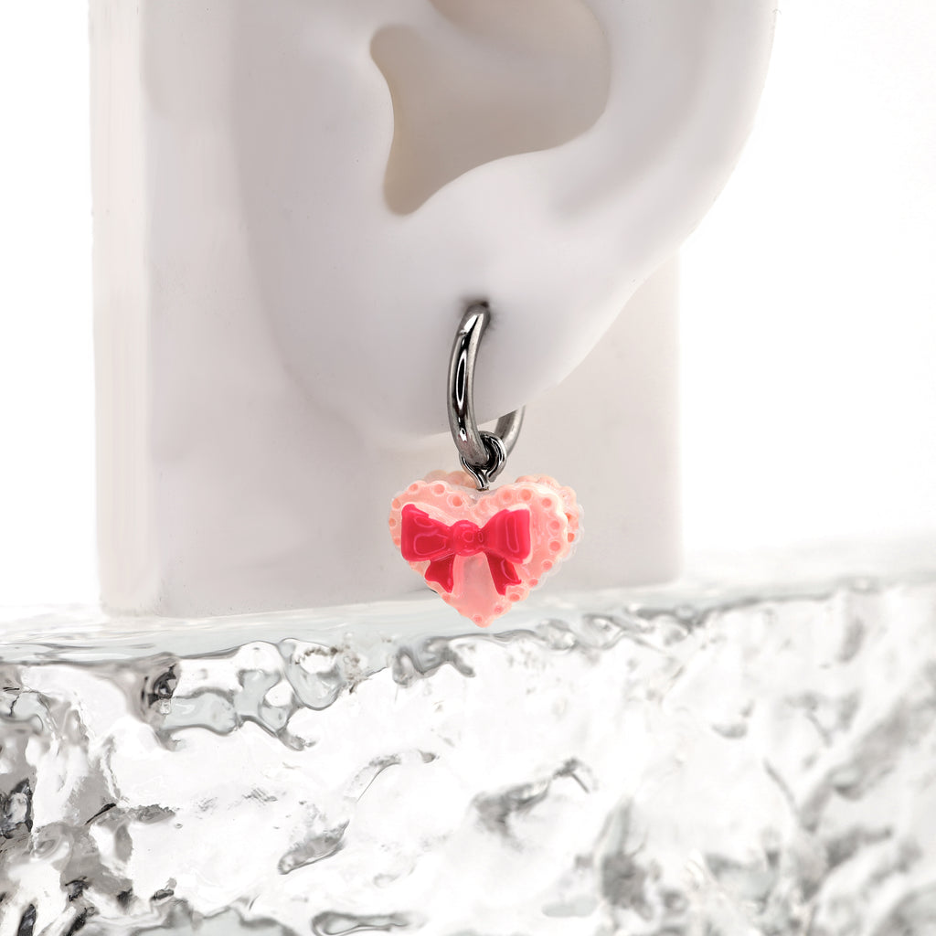 Star Baker- Cute Heart Cake Stainless Steel Earrings - Star Baker- Cute Heart Cake Stainless Steel Earrings - Single by CRUXJEWELRY