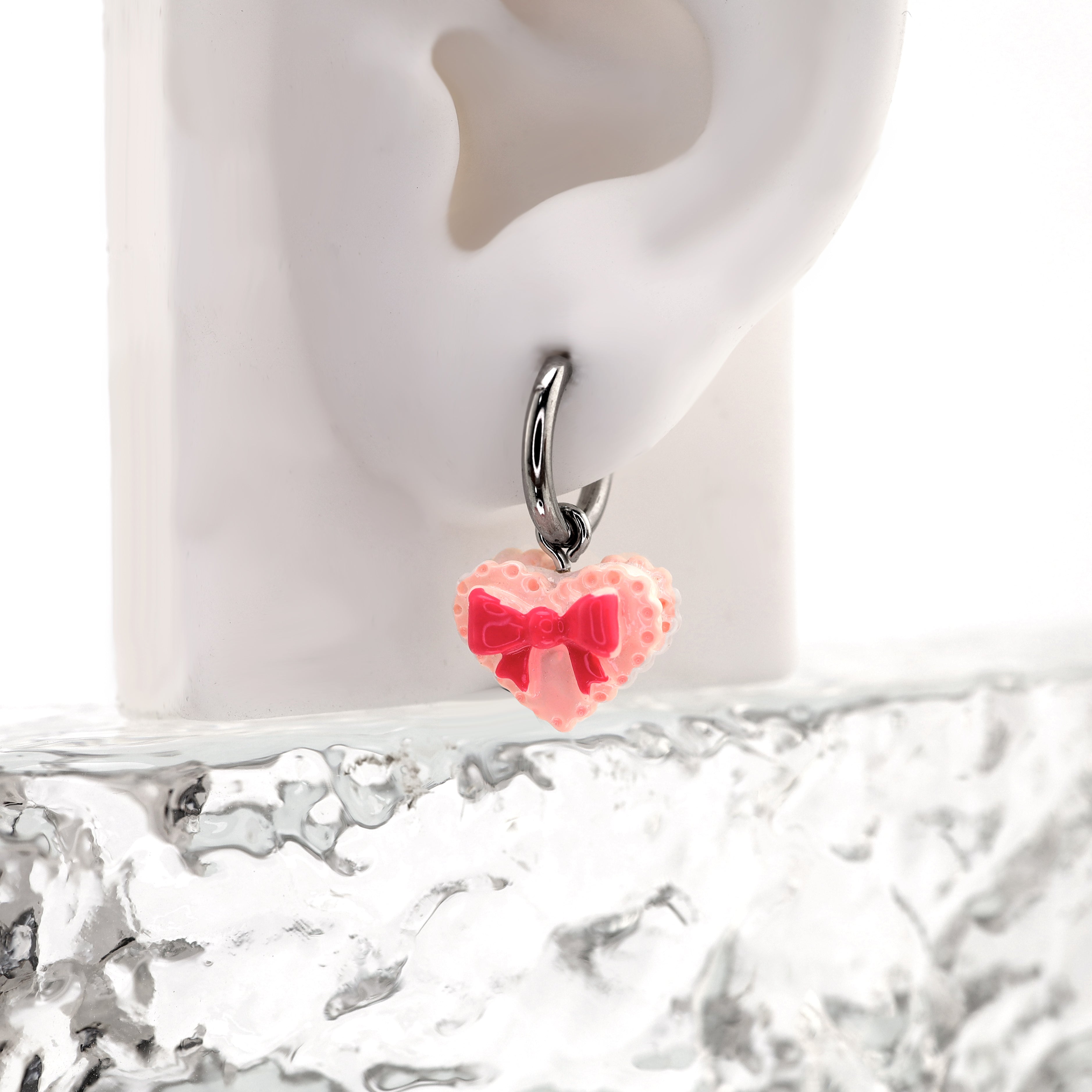 Star Baker- Cute Heart Cake Stainless Steel Earrings - Star Baker- Cute Heart Cake Stainless Steel Earrings - Single by CRUXJEWELRY
